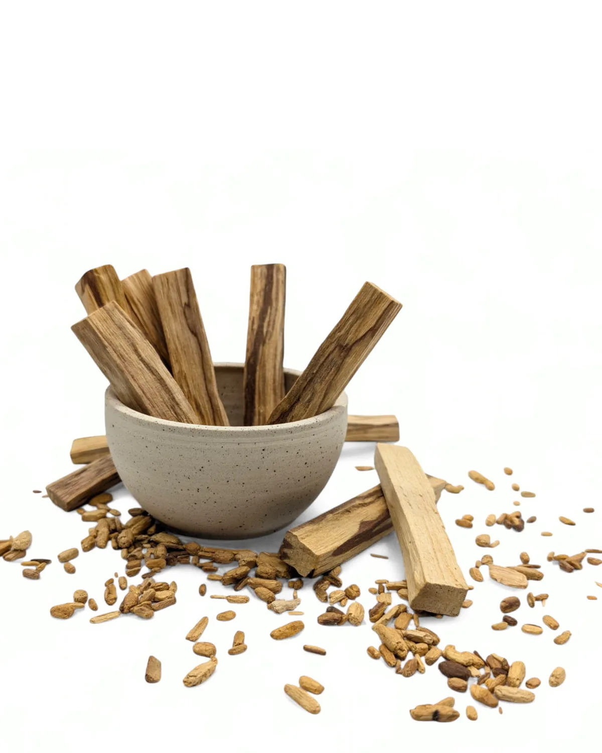Palo Santo Hölzer in einer Steinschale