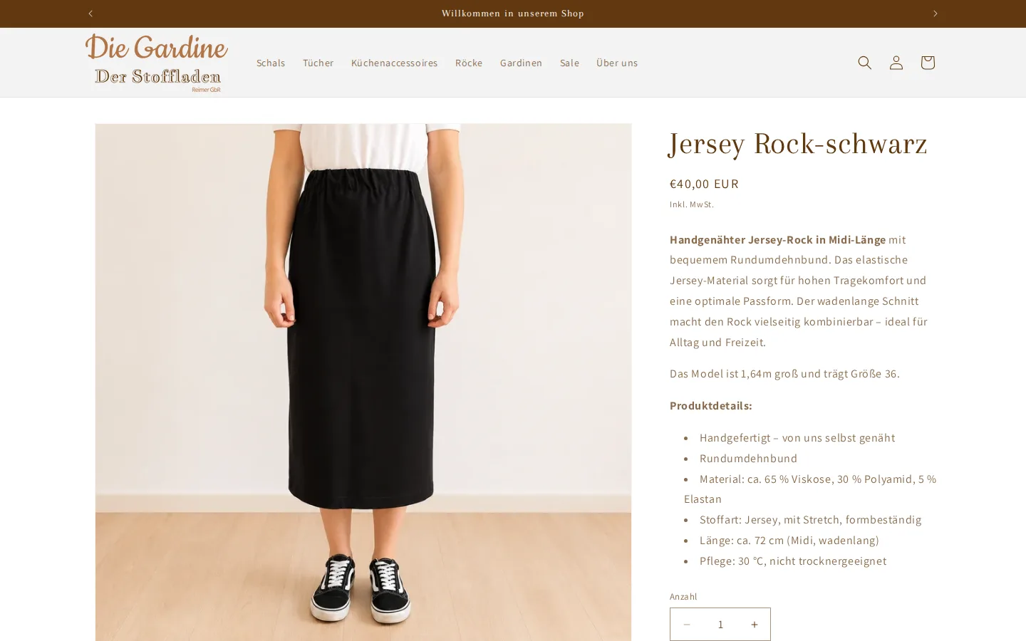 Produktseite eines Rocks