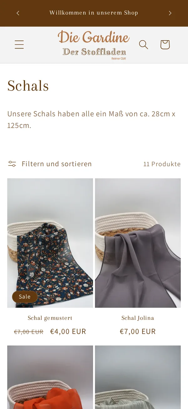 Kollektion auf dem Handy