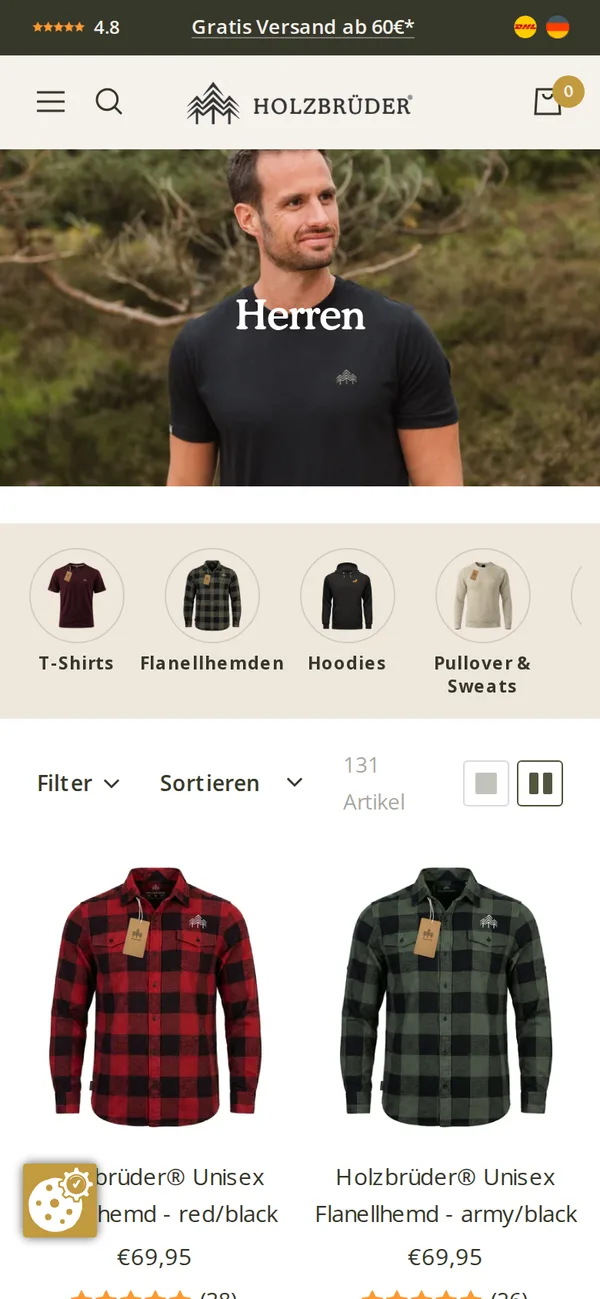 Kollektion auf dem Handy